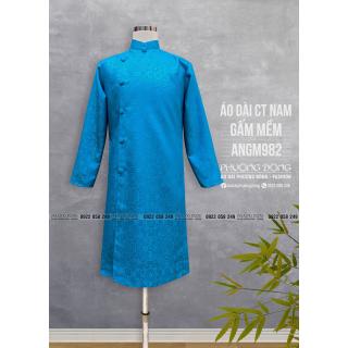 Áo Dài Cách Tân Nam Gấm ANGM982